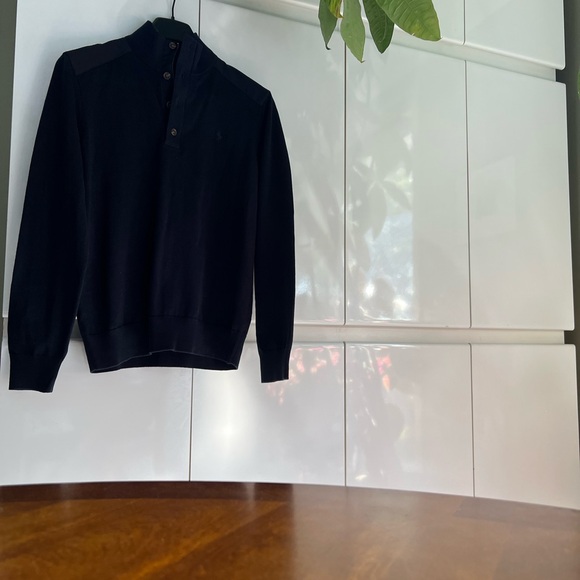 💥SOLD💥  290$ Brand new Navy Ralph Lauren quarter button up heavy sweater - Picture 1 of 7